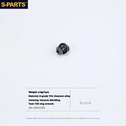 S-PARTS Titanium eeBrakes C-Clamp Screw & Adapter Series Black Brake Pad Screw Set (1 set)