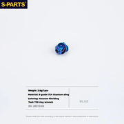 S-PARTS Titanium eeBrakes C-Clamp Screw & Adapter Series Blue Brake Pad Screw Set (1 set)