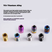 S-PARTS Titanium Hydraulic Hose Bolts for MTB & Road Bikes — Shimano XTR / Ultegra / Dura-Ace & SRAM Road — M8 Oil Hose Screws