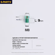 S-PARTS Titanium Hydraulic Hose Bolts for MTB & Road Bikes — Shimano XTR / Ultegra / Dura-Ace & SRAM Road — M8 Oil Hose Screws