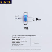 S-PARTS Titanium Hydraulic Hose Bolts for MTB & Road Bikes — Shimano XTR / Ultegra / Dura-Ace & SRAM Road — M8 Oil Hose Screws