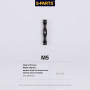 S-PARTS Titanium Leveling Seatpost Cradle — M5 — Thomson / FSA / WCS / EC70 / XXX / PRO Black