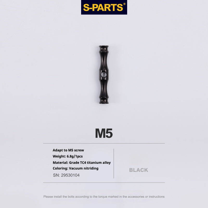 S-PARTS Titanium Leveling Seatpost Cradle — M5 — Thomson / FSA / WCS / EC70 / XXX / PRO Black