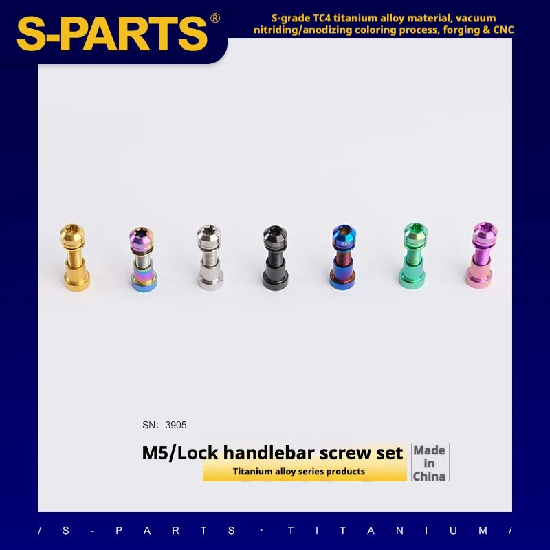 S-PARTS Titanium Lock On Bolt for Integrated Handlebar / Stem