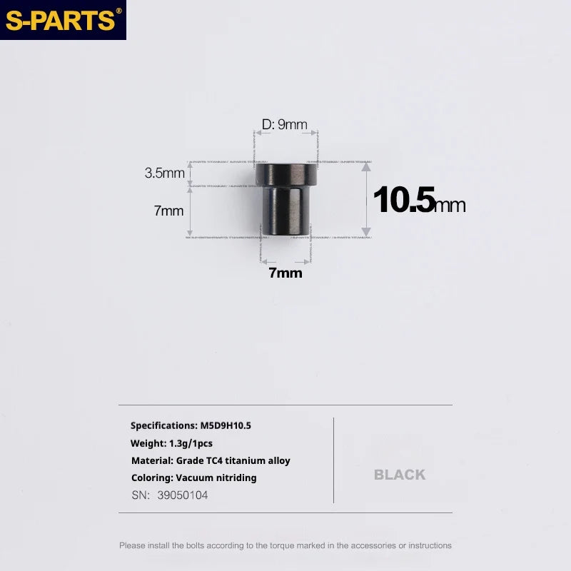 S-PARTS Titanium Lock On Bolt for Integrated Handlebar / Stem