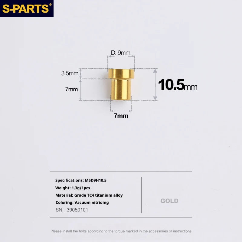 S-PARTS Titanium Lock On Bolt for Integrated Handlebar / Stem
