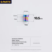 S-PARTS Titanium Lock On Bolt for Integrated Handlebar / Stem