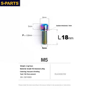 S-PARTS Titanium Lock On Bolt for Integrated Handlebar / Stem