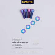 S-PARTS Titanium M6 Step Washer for Hydraulic Disc Brakes — Shimano / SRAM / Magura / Avid / Trickstuff / XT / SLX / XTR / Guide / Code