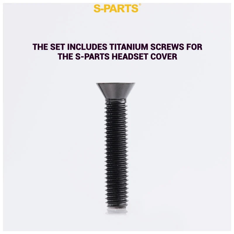 S-PARTS Titanium OD2 34.9mm Laser Headset Cap | CNC Machined | Multiple Designs - Detail 4