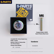 S-PARTS Titanium OD2 34.9mm Laser Headset Cap | CNC Machined | Multiple Designs - Detail 15