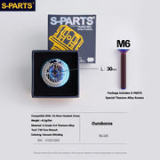 S-PARTS Titanium OD2 34.9mm Laser Headset Cap | CNC Machined | Multiple Designs - Detail 17