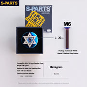 S-PARTS Titanium OD2 34.9mm Laser Headset Cap | CNC Machined | Multiple Designs - Detail 41
