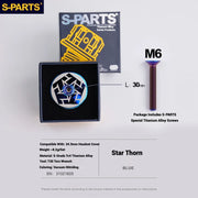 S-PARTS Titanium OD2 34.9mm Laser Headset Cap | CNC Machined | Multiple Designs - Detail 44