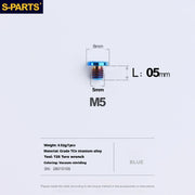 S-PARTS Titanium Oil Port Screw Shimano / SRAM / TRP Brake & Shifter Levers Specifically for Shimano Mountain Brake Levers