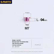 S-PARTS Titanium Oil Port Screw Shimano / SRAM / TRP Brake & Shifter Levers Specifically for Shimano Road Shift Levers 1pcs