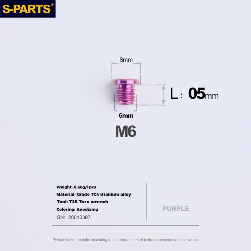 S-PARTS Titanium Oil Port Screws Shimano SRAM TRP