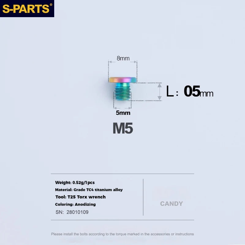 S-PARTS Titanium Oil Port Screws Shimano SRAM TRP