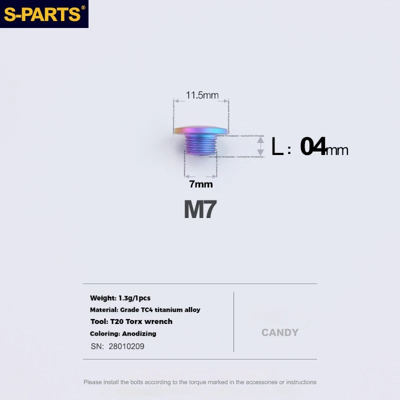S-PARTS Titanium Oil Port Screws Shimano SRAM TRP