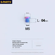 S-PARTS Titanium Oil Port Screws Shimano SRAM TRP Specifically for SRAM Mountain Brake Levers 1pcs Candy