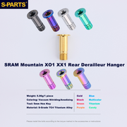 S-PARTS Titanium Rear Derailleur Pivot Screw for Shimano DA9270 / R8150 / R7100 & SRAM Road Bikes