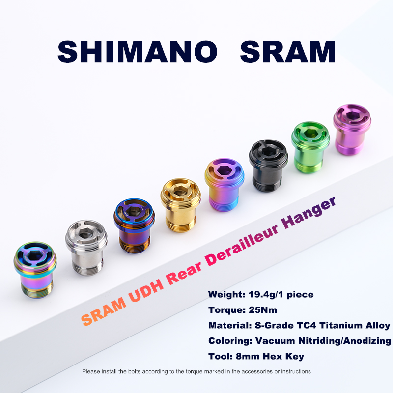 S-PARTS Titanium Rear Derailleur Pivot Screw for Shimano DA9270 / R8150 / R7100 & SRAM Road Bikes