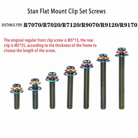 S-PARTS Titanium Road Disc Brake Adapter Mount Bolt Shimano R9270/R8150/R7170 & SRAM RED/FORCE/Rival