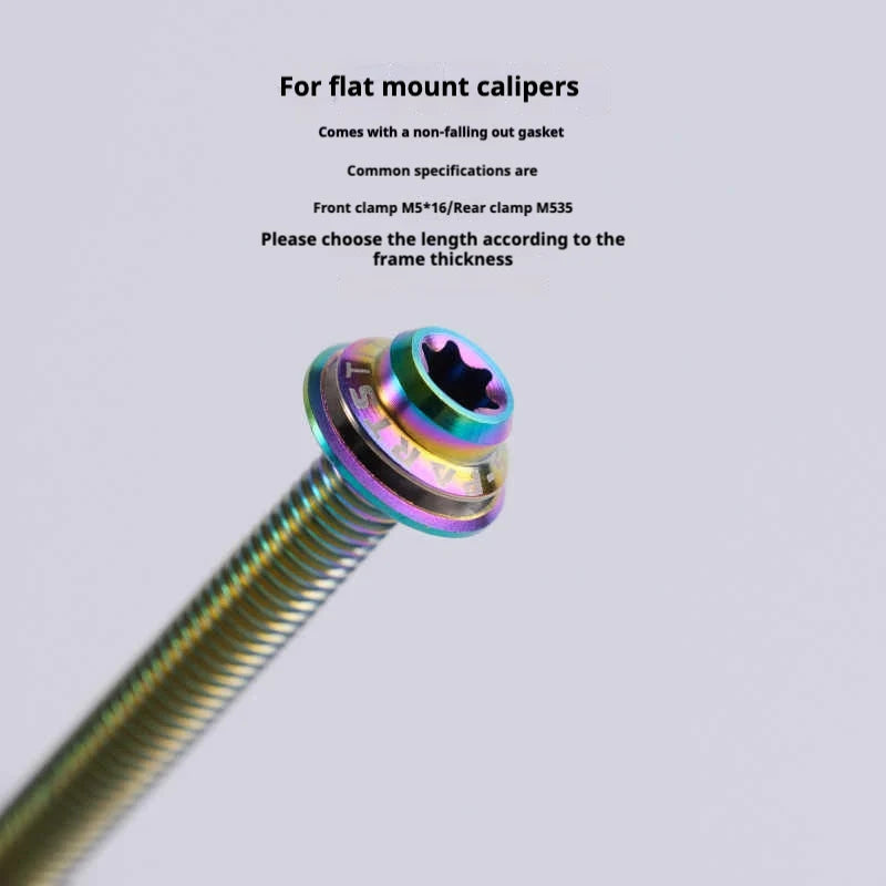 S-PARTS Titanium Road Disc Brake Adapter Mount Bolt Shimano R9270/R8150/R7170 & SRAM RED/FORCE/Rival