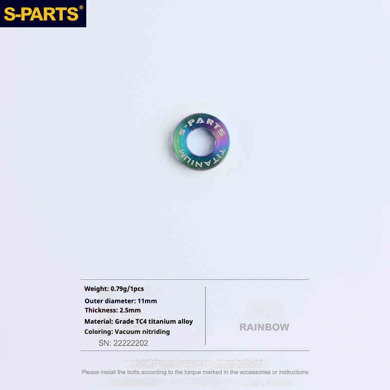 S-PARTS Titanium Road Disc Brake Adapter Mount Bolt Shimano R9270/R8150/R7170 & SRAM RED/FORCE/Rival Disc Brake Adapter