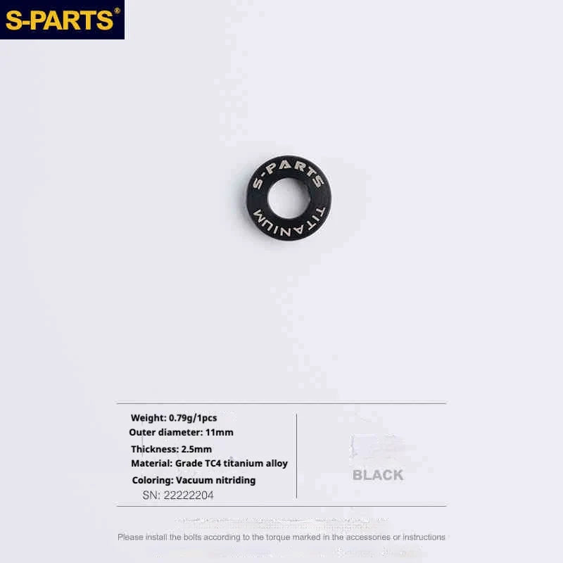 S-PARTS Titanium Road Disc Brake Adapter Mount Bolt Shimano R9270/R8150/R7170 & SRAM RED/FORCE/Rival Disc Brake Adapter