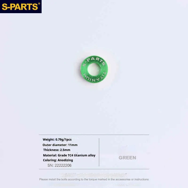 S-PARTS Titanium Road Disc Brake Adapter Mount Bolt Shimano R9270/R8150/R7170 & SRAM RED/FORCE/Rival Disc Brake Adapter