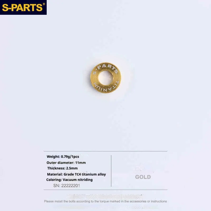 S-PARTS Titanium Road Disc Brake Adapter Mount Bolt Shimano R9270/R8150/R7170 & SRAM RED/FORCE/Rival Disc Brake Adapter