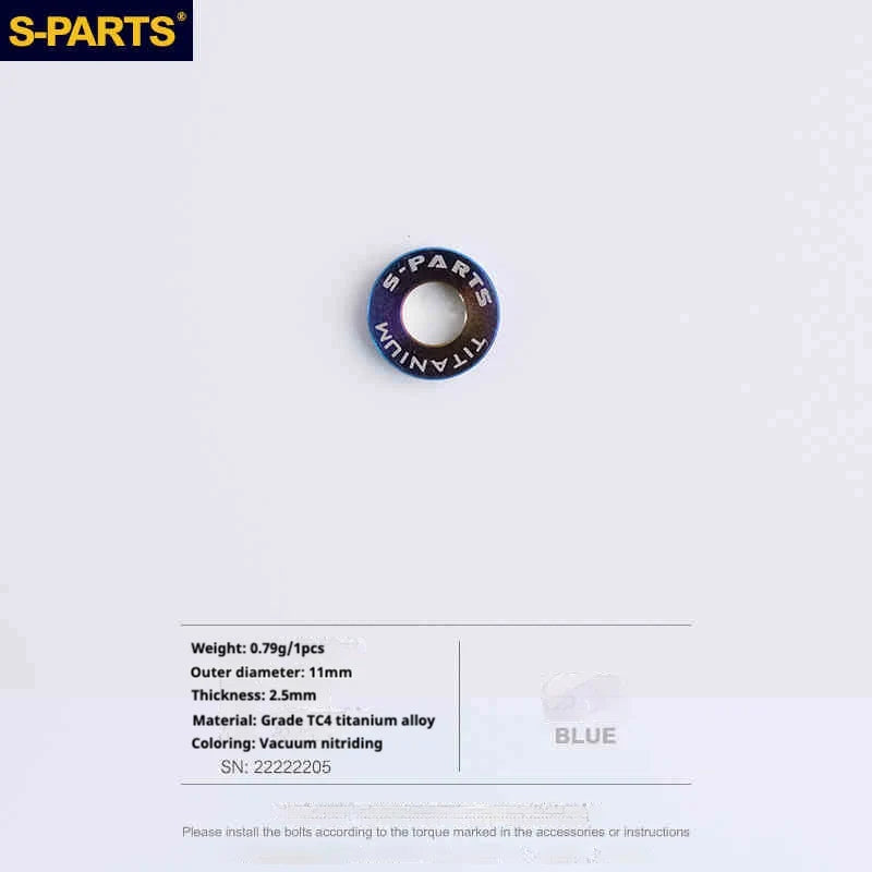 S-PARTS Titanium Road Disc Brake Adapter Mount Bolt Shimano R9270/R8150/R7170 & SRAM RED/FORCE/Rival Disc Brake Adapter