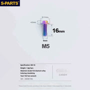 S-PARTS Titanium Road Disc Brake Adapter Mount Bolt Shimano R9270/R8150/R7170 & SRAM RED/FORCE/Rival Flat Mount Clamp Set
