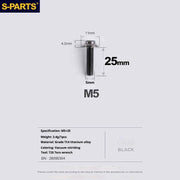 S-PARTS Titanium Road Disc Brake Adapter Mount Bolt Shimano R9270/R8150/R7170 & SRAM RED/FORCE/Rival Flat Mount Clamp Set
