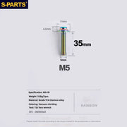 S-PARTS Titanium Road Disc Brake Adapter Mount Bolt Shimano R9270/R8150/R7170 & SRAM RED/FORCE/Rival Flat Mount Clamp Set