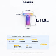 S-PARTS Titanium Road Shifter Clamp Bolt & Nut Set Shimano / SRAM Candy