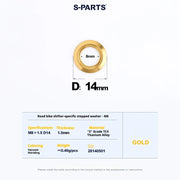S-PARTS Titanium Road Shifter Clamp Bolt & Nut Set Shimano / SRAM Gold