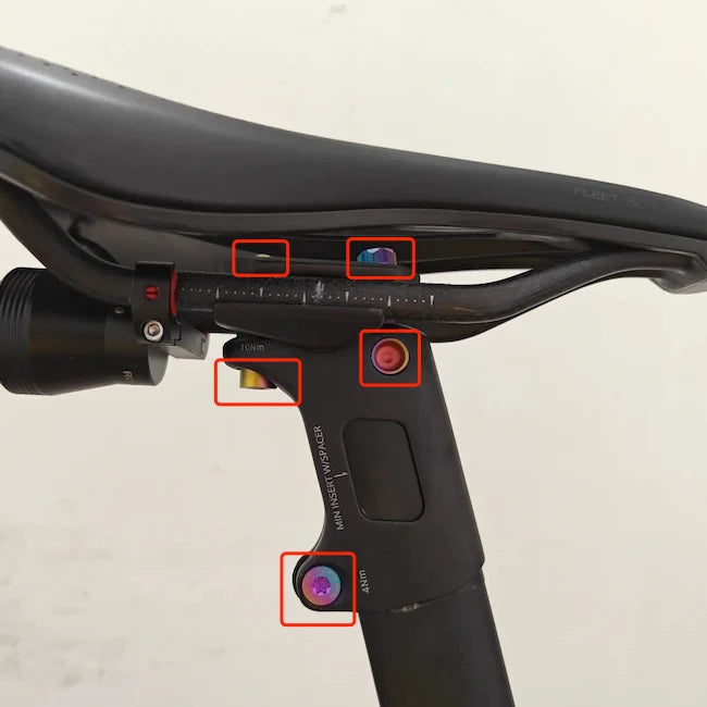 S-PARTS Titanium Saddle Locking Bolt Set Giant TCR Propel Purple