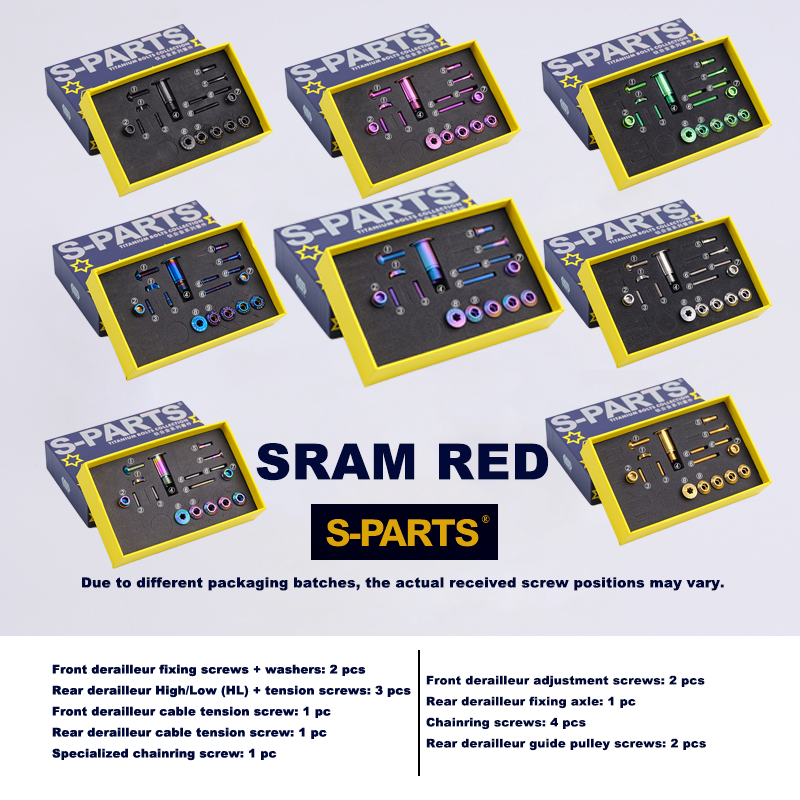 S-PARTS Titanium Screws for SRAM RED / Force / Rival 22-Speed Road Bike Systems