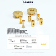S-PARTS Titanium Screws to fit SRM PM9 Titanium Crank Covers for drive and non-drive sides.