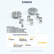 S-PARTS Titanium Screws to fit SRM PM9 Titanium Crank Covers for drive and non-drive sides.