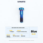 S-PARTS Titanium Screws to fit SRM PM9 Titanium Crank Covers for drive and non-drive sides.