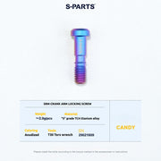 S-PARTS Titanium Screws to fit SRM PM9 Titanium Crank Covers for drive and non-drive sides.