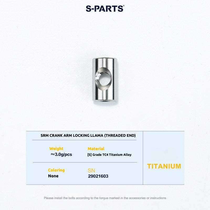 S-PARTS Titanium Screws to fit SRM PM9 Titanium Crank Covers for drive and non-drive sides.