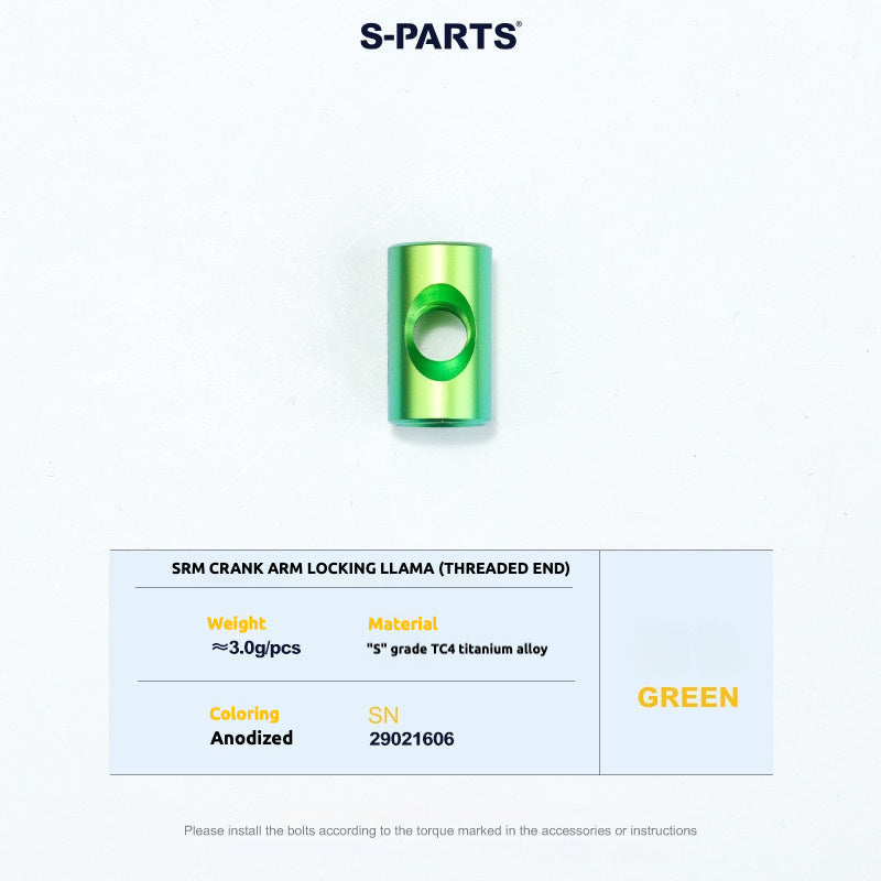 S-PARTS Titanium Screws to fit SRM PM9 Titanium Crank Covers for drive and non-drive sides.