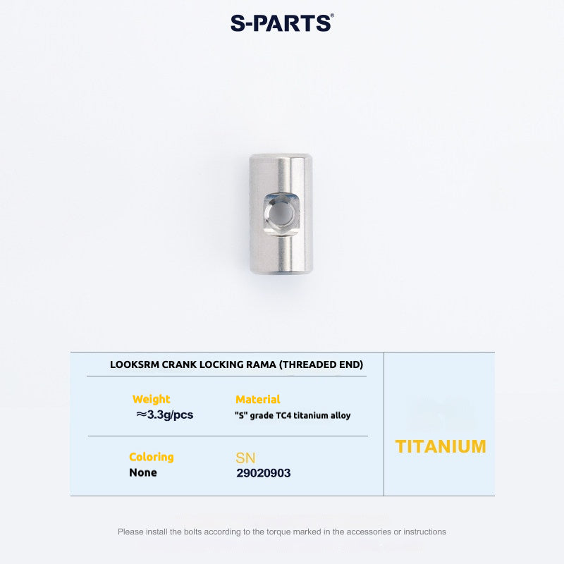 S-PARTS Titanium Screws to fit SRM PM9 Titanium Crank Covers for drive and non-drive sides.