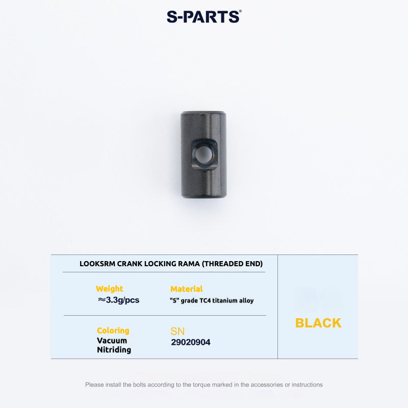 S-PARTS Titanium Screws to fit SRM PM9 Titanium Crank Covers for drive and non-drive sides.
