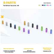 S-PARTS Titanium Set Screw M5×12