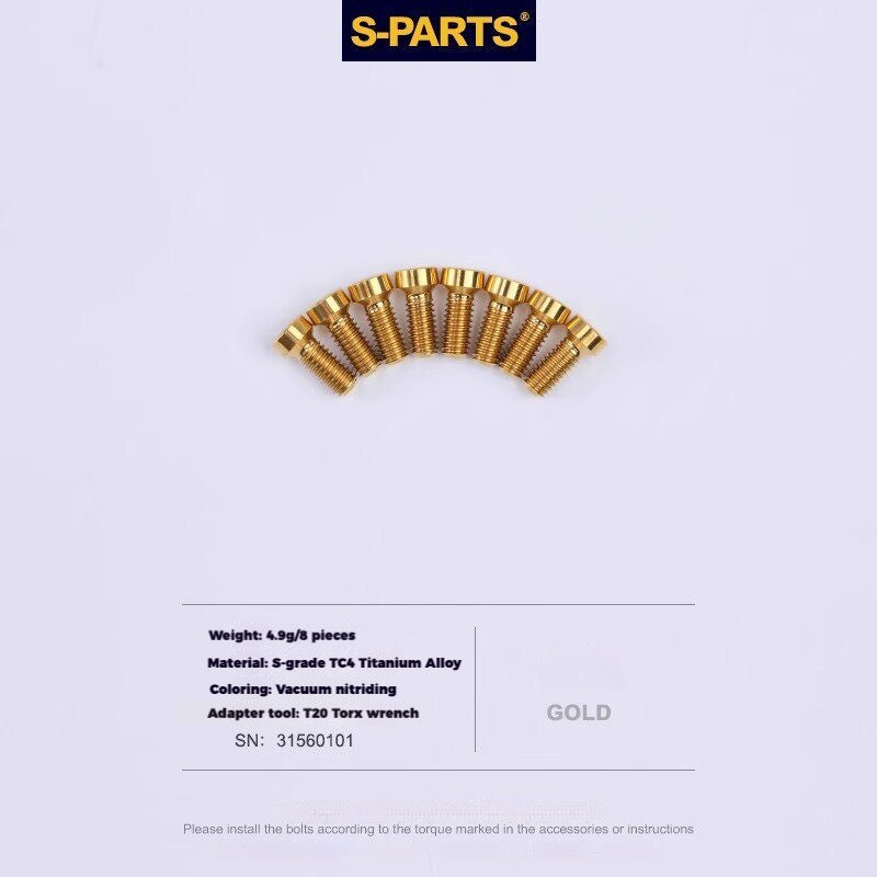 S-PARTS Titanium Drivetrain Hardware for SRAM RED AXS E1 Compatible